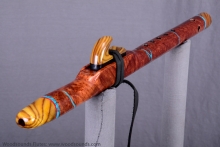 Redwood Burl Native American Flute, Minor, High Eb-5, #K21H